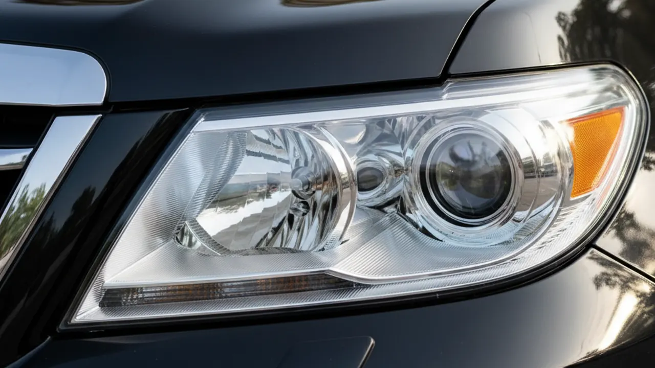 Conjunto óptico automotivo observado após reparo de infiltração